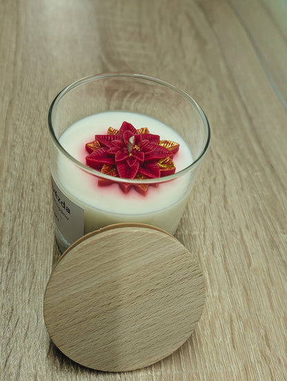 Sójová svíčka vánoční hvězda s víčkem