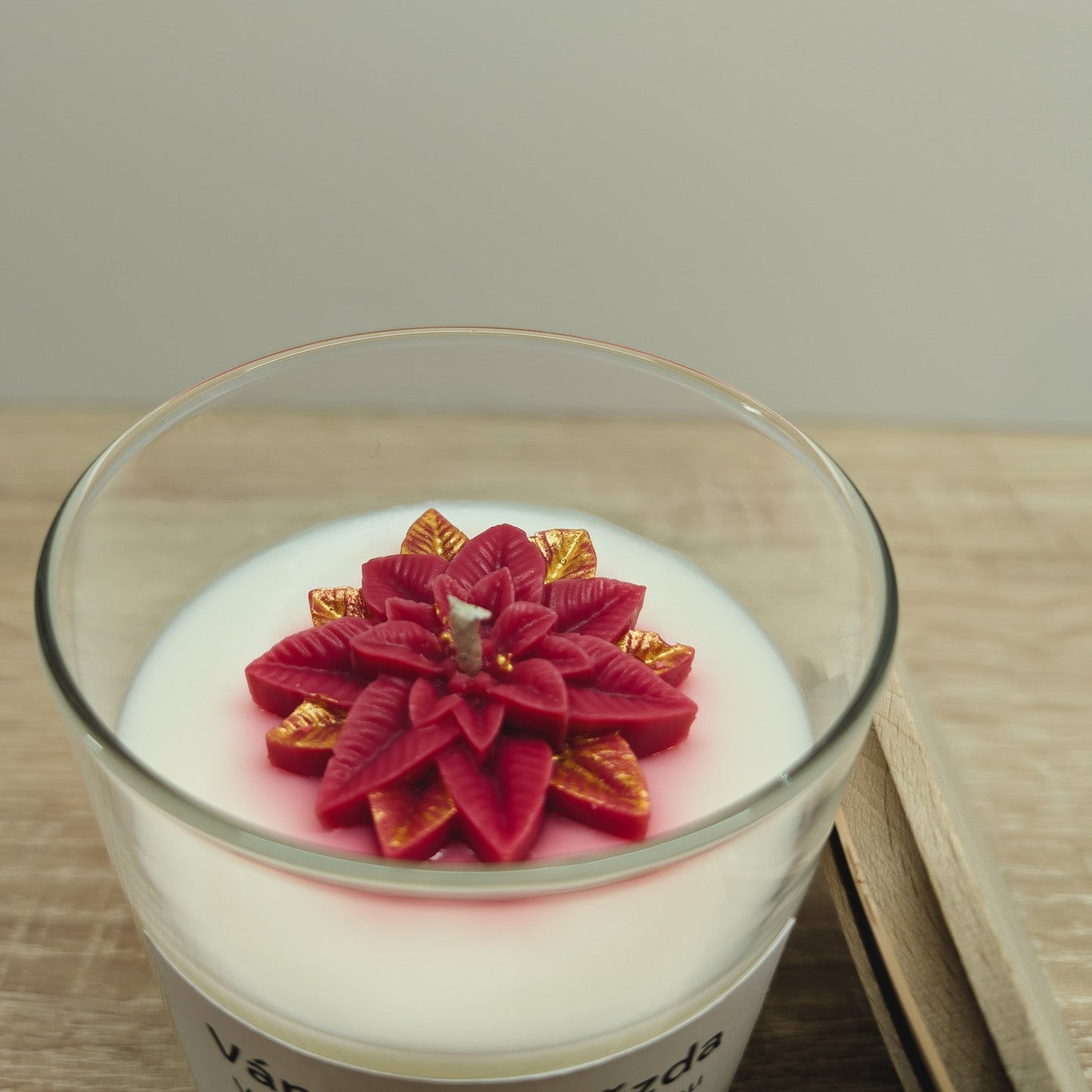 Sójová svíčka vánoční hvězda s víčkem