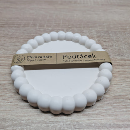 Kulatý podtácek Jesmonite bílý